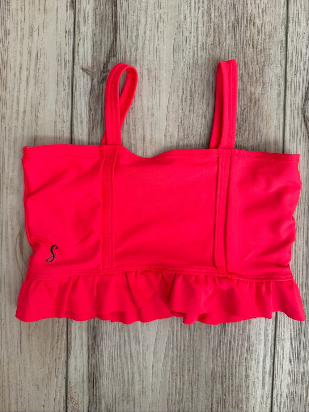 Soel Dance Neon coral Ruffle top
